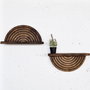 Hanah Home Raf296 Estantería de Pared de Madera Decorativa (2 Piezas)